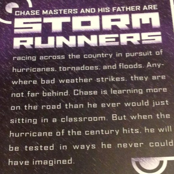 3 for $10 book sale! Storm Chasers Story, Storm Runners, middle grades level - Picture 3 of 5